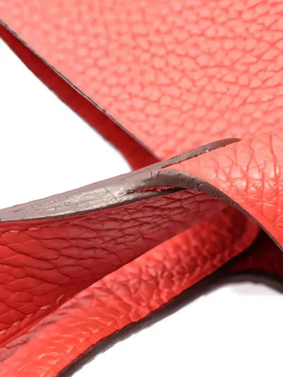 Pre-owned Hermes 2014 Lock Pm Handbag In Red