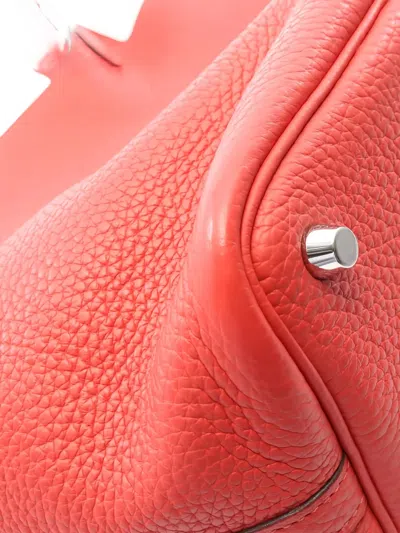 Pre-owned Hermes 2014 Lock Pm Handbag In Red