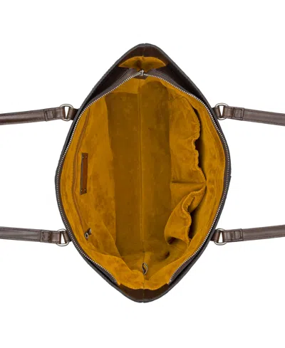 Patricia Nash Meka Bark Leaves Textured Tote Bag In Brown