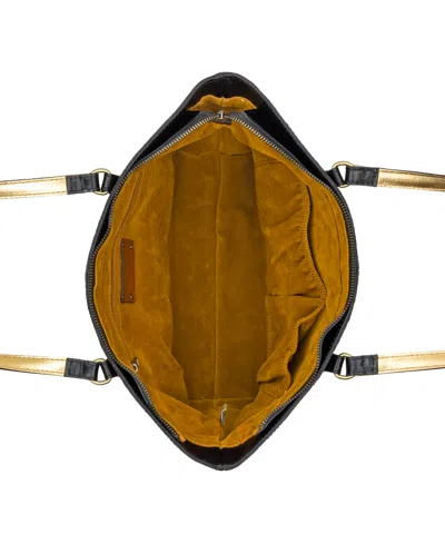 Patricia Nash Meka Bark Leaves Textured Tote Bag In Black