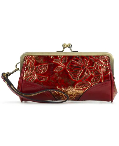 Patricia Nash Renna Bark Leaves Wristlet In Multi