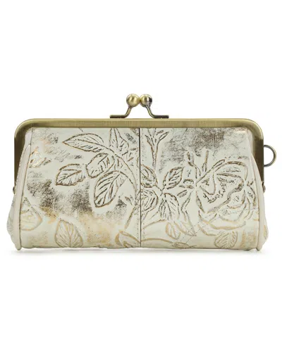 Patricia Nash Renna Bark Leaves Wristlet In Neutral