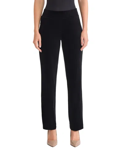 Jones New York Pull-on Straight Leg Pants In Black