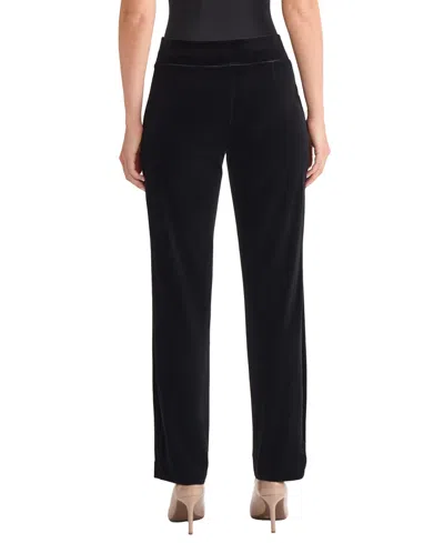 Jones New York Pull-on Straight Leg Pants In Black