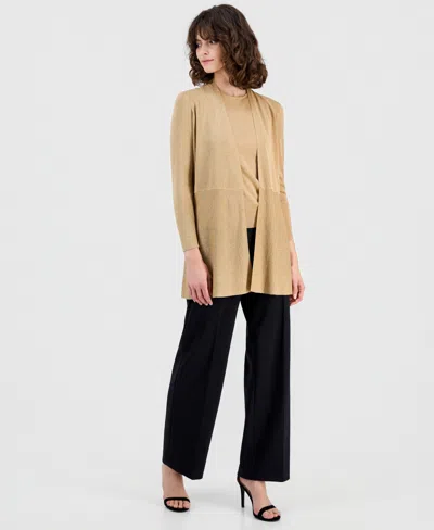 Anne Klein Monteray Cardigan In Brown