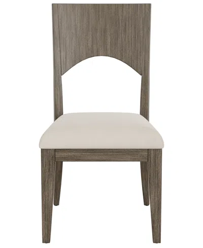 Macy's Frandlyn 5pc Dining Set (round 54" Glass Dining Table + 4 Side Chairs) In Brown