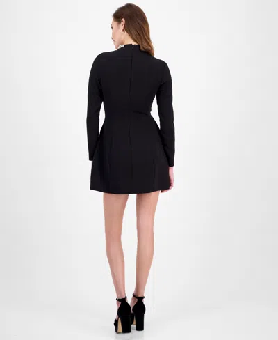 Bardot Women's Delphi Embellished Long-sleeve Mini Dress In Black