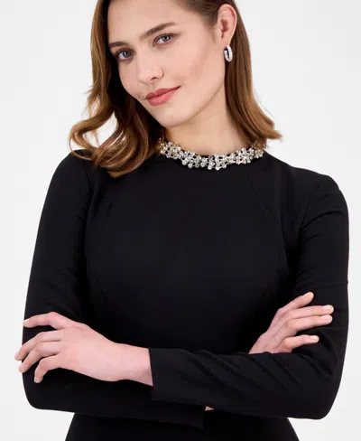 Bardot Women's Delphi Embellished Long-sleeve Mini Dress In Black