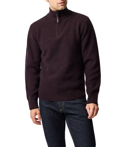 Rodd & Gunn Robbies Road Quarter Zip Sweater In Burgundy