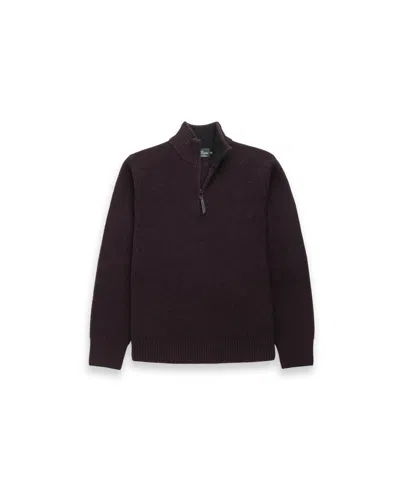 Rodd & Gunn Robbies Road Quarter Zip Sweater In Burgundy