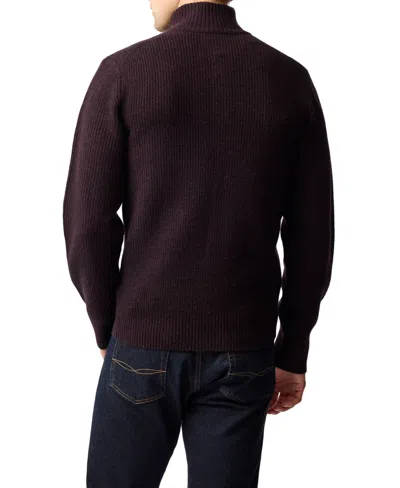 Rodd & Gunn Robbies Road Quarter Zip Sweater In Burgundy