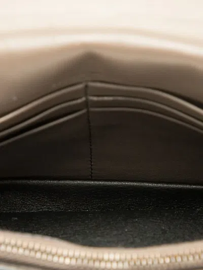 Pre-owned Bottega Veneta 2012-2025 Nappa Intrecciato Fringe Wallet On Chain Crossbody Bag In Brown