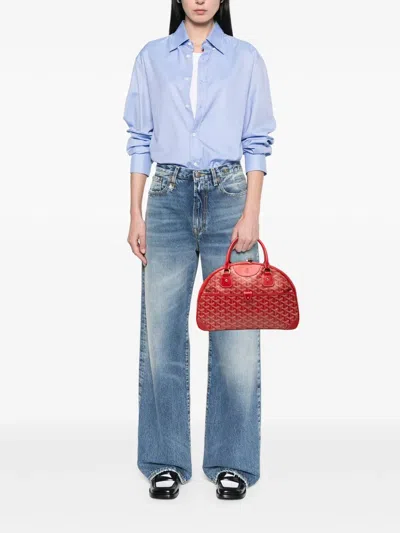 Pre-owned Goyard 2005-2015 Ine Saint Jeanne Mm Handbag In Red