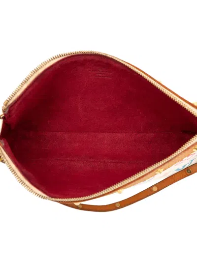 Pre-owned Louis Vuitton 2008 Monogram Multicolore Pochette Accessoires Shoulder Bag In White