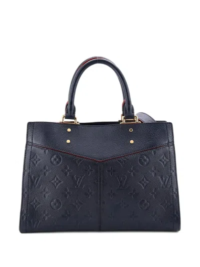 Pre-owned Louis Vuitton Sully Monogram Empreinte Leather Pm Tote Bag In Blue