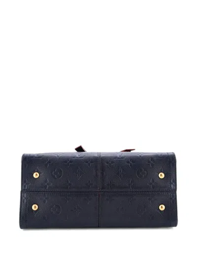 Pre-owned Louis Vuitton Sully Monogram Empreinte Leather Pm Tote Bag In Blue