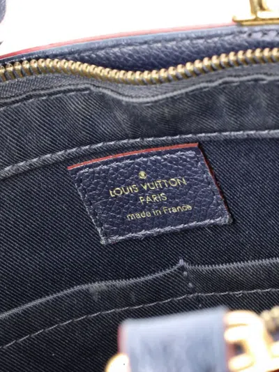 Pre-owned Louis Vuitton Sully Monogram Empreinte Leather Pm Tote Bag In Blue