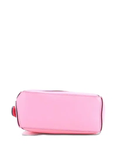 Pre-owned Loewe Puzzle Bag Leather Mini Crossbody Bag In Pink