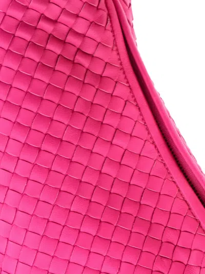 Pre-owned Bottega Veneta Veneta Intrecciato Nappa Large Hobo Bag In Pink