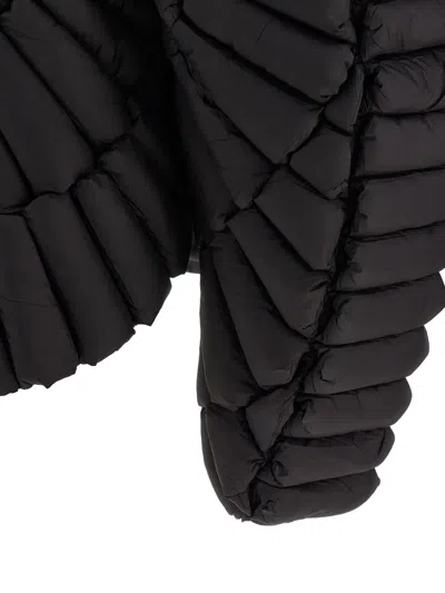 Raxxy Quilted Zip-front Padded Jacket In Black