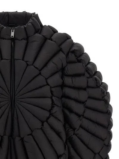 Raxxy Quilted Zip-front Padded Jacket In Black