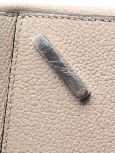 Pre-owned Loewe 2000s Hammock Drawstring Leather Tote Bag In Neutral