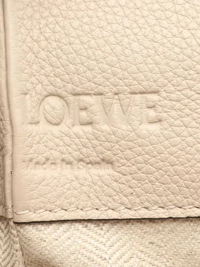 Pre-owned Loewe 2000s Hammock Drawstring Leather Tote Bag In Neutral