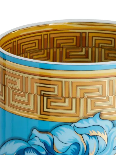 Versace Home Medusa Amplified Coin Vase (29.9cm X 16.6cm) In Blue