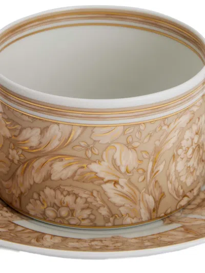 Versace Home Barocco Floral Tea Set (set Of Five) In Brown