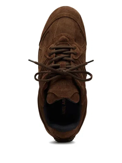 Axel Arigato Slow Runner Layered Suede Sneakers In Brown
