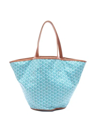 Pre-owned Goyard 2010s Bellara Mm Reversible Shoulder Bag In Neutral