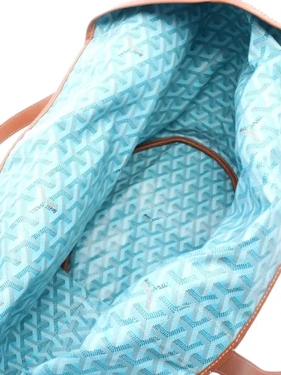 Pre-owned Goyard 2010s Bellara Mm Reversible Shoulder Bag In Neutral