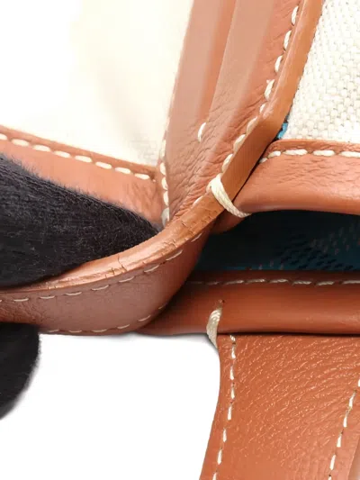 Pre-owned Goyard 2010s Bellara Mm Reversible Shoulder Bag In Neutral