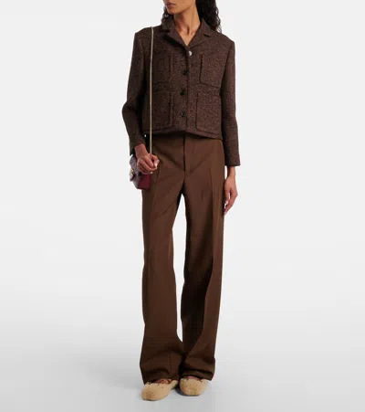 Gucci Horsebit Shearling Ballet Flats In Neutral