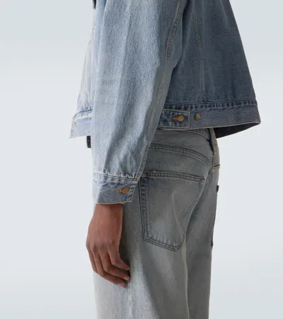 Fear Of God Light Blue Denim Jacket With Button-up Front And Vintage Finish In Blue