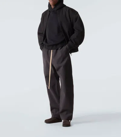 Fear Of God Drawstring Wide-leg Pants In Black