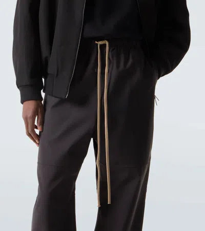 Fear Of God Drawstring Wide-leg Pants In Black