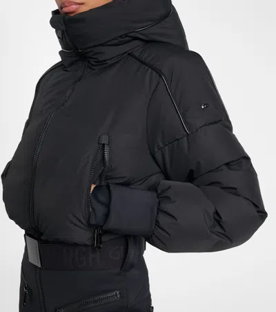 Goldbergh Womens 9000 Black Neve Hooded Stretch-woven Ski Jumpsuit In Black