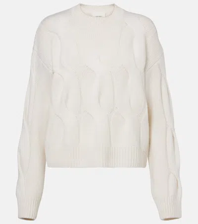 Lisa Yang Sammie Cable-knit Cashmere Sweater In White