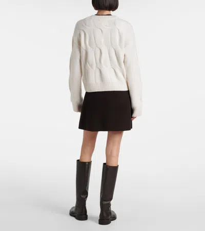Lisa Yang Sammie Cable-knit Cashmere Sweater In White