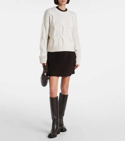 Lisa Yang Sammie Cable-knit Cashmere Sweater In White