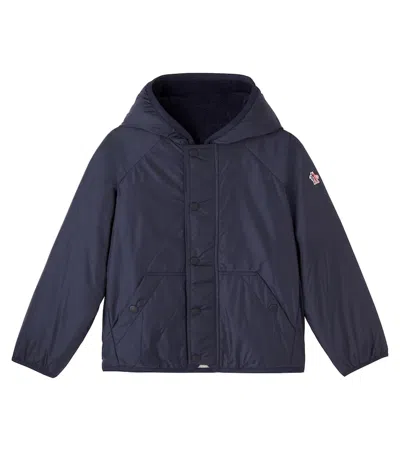 Moncler Reversible Fleece Jacket In Blue