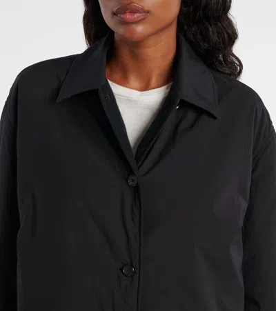 The Row Evadne Technical Overshirt In Black
