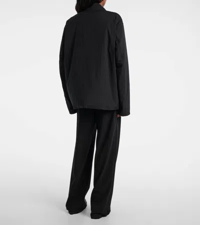 The Row Evadne Technical Overshirt In Black