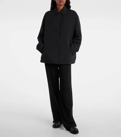 The Row Evadne Technical Overshirt In Black