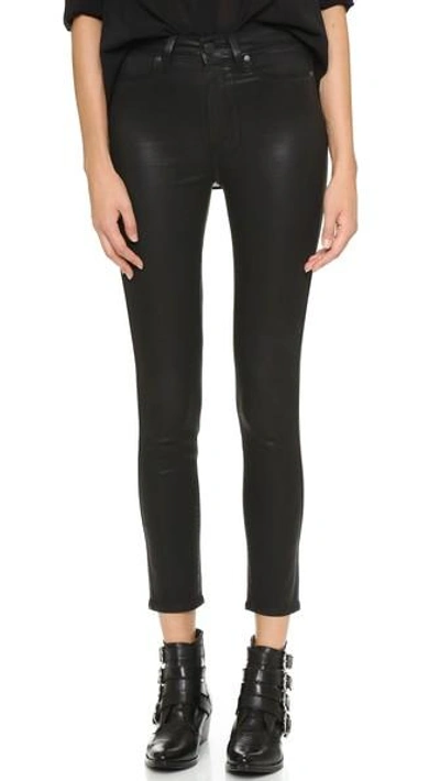 Shop Paige Margot Ankle Skinny Jeans In Black Silk