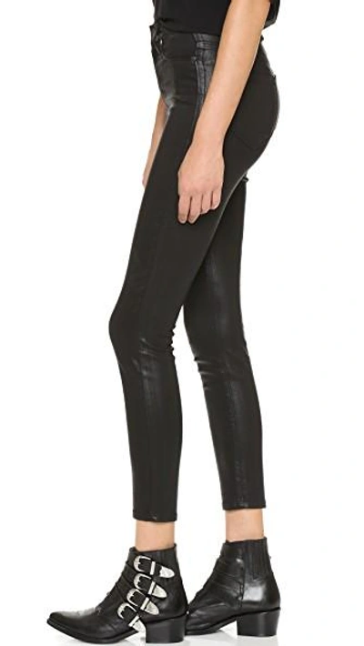 Shop Paige Margot Ankle Skinny Jeans In Black Silk
