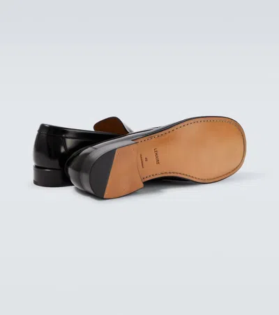 Lemaire Leather Loafers In Black