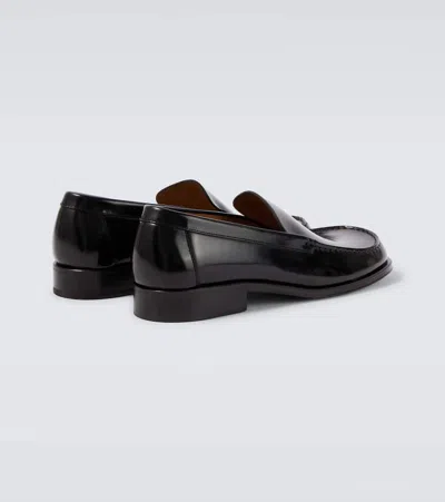 Lemaire Leather Loafers In Black