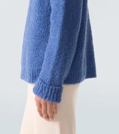 God's True Cashmere Cloud Cashmere Sweater With Lapis Lazuli In Blue